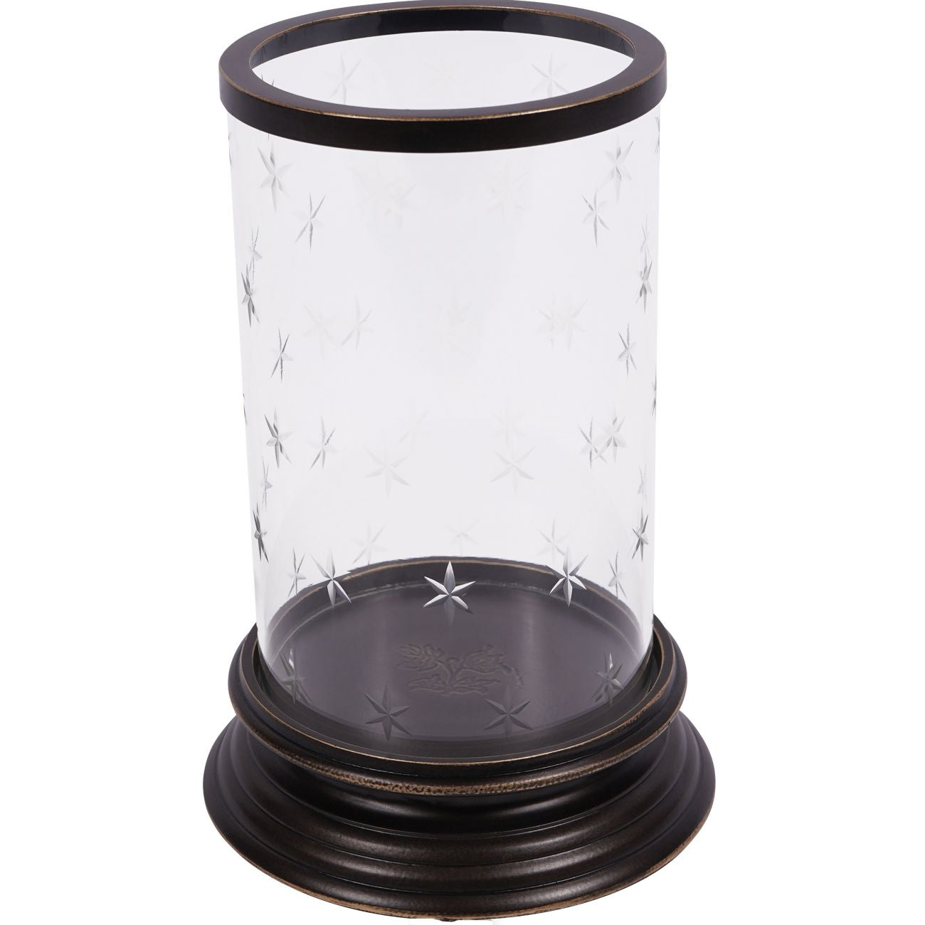 Laura Ashley Dark Bronze Cleverton Hurricane Candle Holder Lamp | Medium